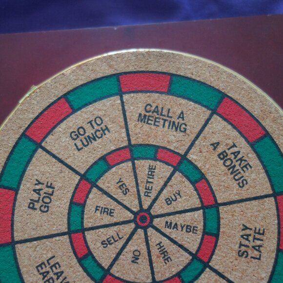 Desktop Mini Two Sided Dart Board includes Standard Dart Board  & Boss Board - Picture 6 of 16